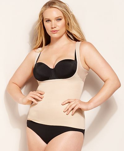 Naomi & Nicole Plus Size Firm Control Open Bust Camisole 7770