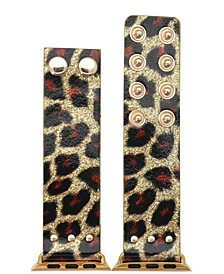 Glossy Leopard Snap Button Apple Watch Band