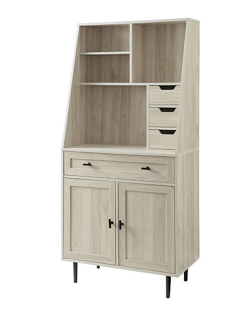 Walker Edison 64 Storage Desk And Hutch With Keyboard Drawer Reviews Furniture Macy S