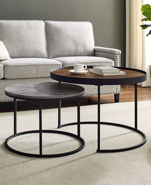 Walker Edison 30" Nesting Coffee Tables, Set of 2 & Reviews Furniture