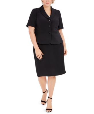 ladies black skirt suit