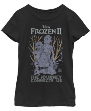 Big Girls Frozen 2 Sketchy Group Short Sleeve T-shirt