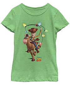 Big Girls Toy Story 1-3 Holiday Lasso Short Sleeve T-shirt