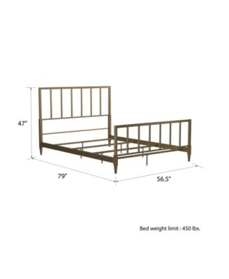 CosmoLiving By Cosmopolitan Blair Brass Metal Bed, Full