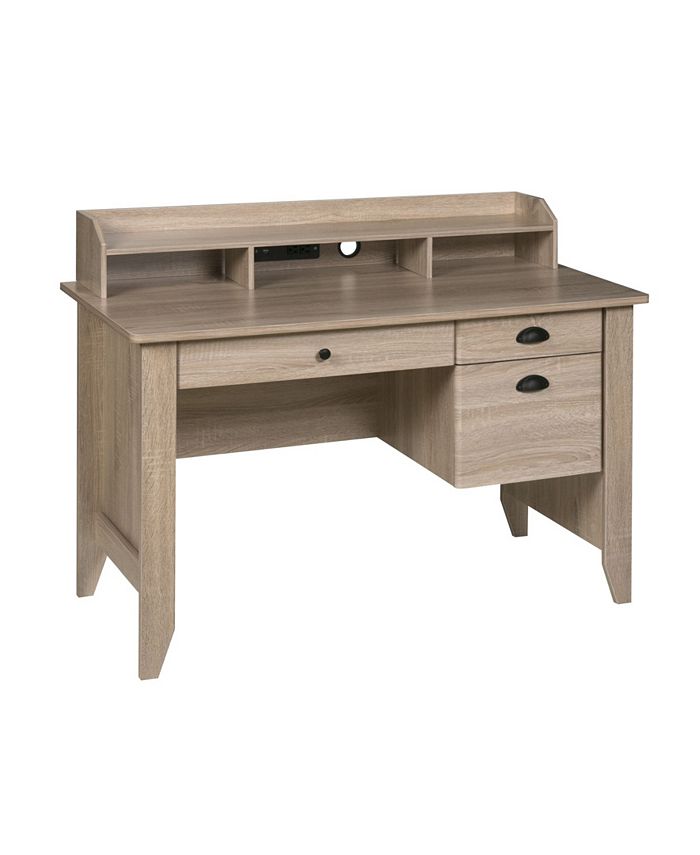 OneSpace Executive Desk with Hutch, USB and Charger Hub Macy's