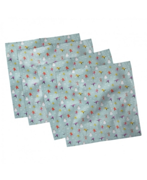 Ambesonne Ice Skates Set of 4 Napkins 12
