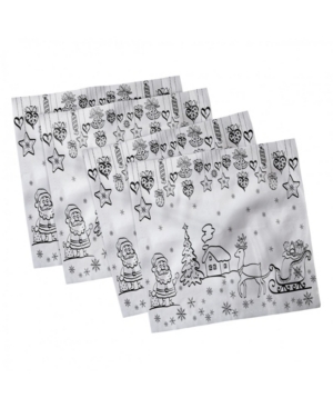 Ambesonne Christmas Set of 4 Napkins 12