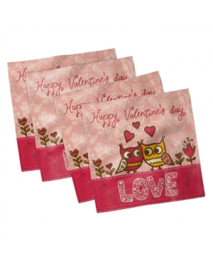 Ambesonne Valentines Day Set of 4 Napkins 12