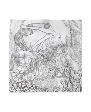 Ambesonne Mermaid Set of 4 Napkins 12