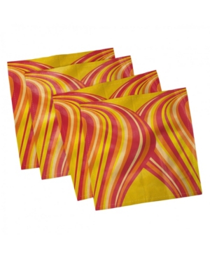 Ambesonne Retro Set of 4 Napkins 12