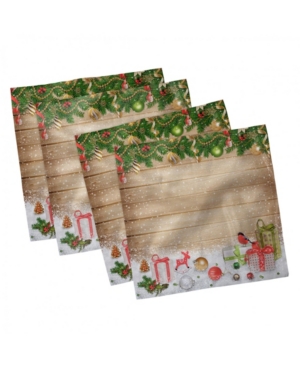 Ambesonne Christmas Set of 4 Napkins 12