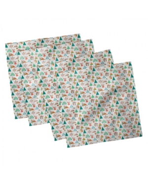Ambesonne Christmas Set of 4 Napkins 12