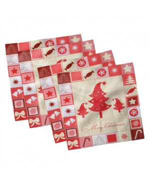 Ambesonne Christmas Set of 4 Napkins 12