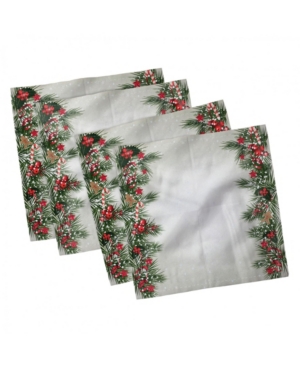 Ambesonne Christmas Set of 4 Napkins 12