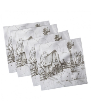 Ambesonne Windmill Set of 4 Napkins 12