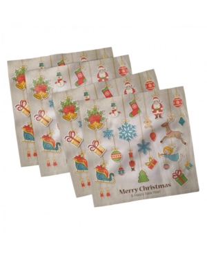 Ambesonne Christmas Set of 4 Napkins 12