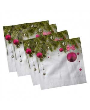 Ambesonne Christmas Set of 4 Napkins 12