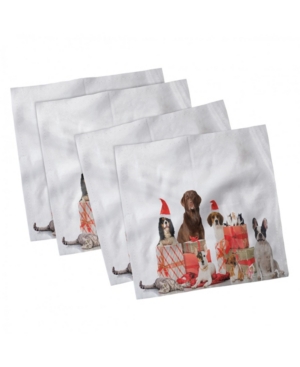Ambesonne Christmas Set of 4 Napkins 12