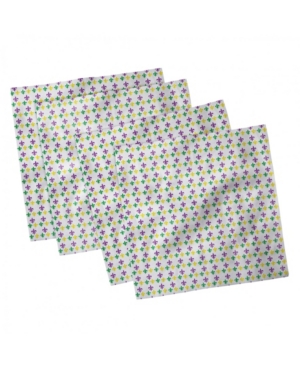 Ambesonne Mardi Gras Set of 4 Napkins 12