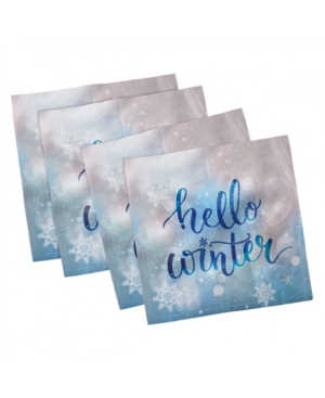 Ambesonne Winter Set of 4 Napkins 12