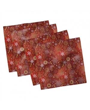 Ambesonne Winter Set of 4 Napkins 12