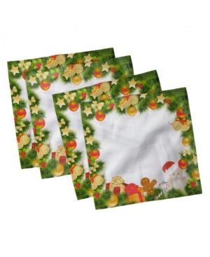 Ambesonne Christmas Set of 4 Napkins 12