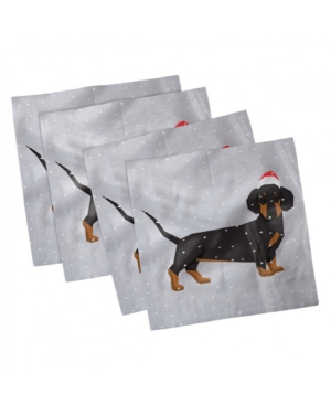 Ambesonne Dachshund Set of 4 Napkins 12