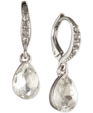 image of Givenchy Crystal Teardrop Earrings