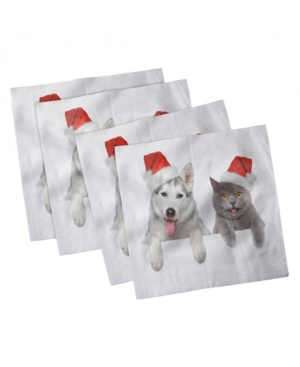 Ambesonne Christmas Set of 4 Napkins 18