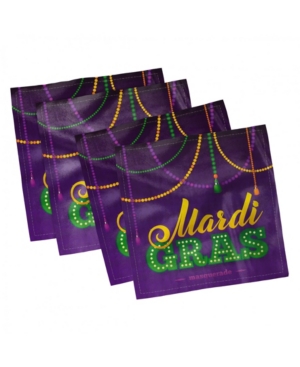 Ambesonne Mardi Gras Set of 4 Napkins 18