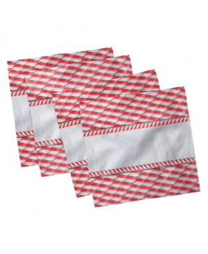 Ambesonne Candy Cane Set of 4 Napkins 18