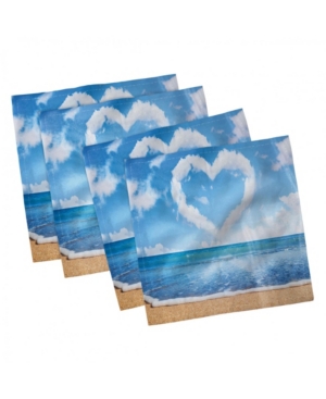 Ambesonne Valentines Day Set of 4 Napkins 18