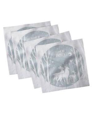 Ambesonne Family Set of 4 Napkins 18