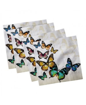 Ambesonne Butterfly Set of 4 Napkins 18