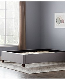 Upholstered Platform Bed with Slats, Twin