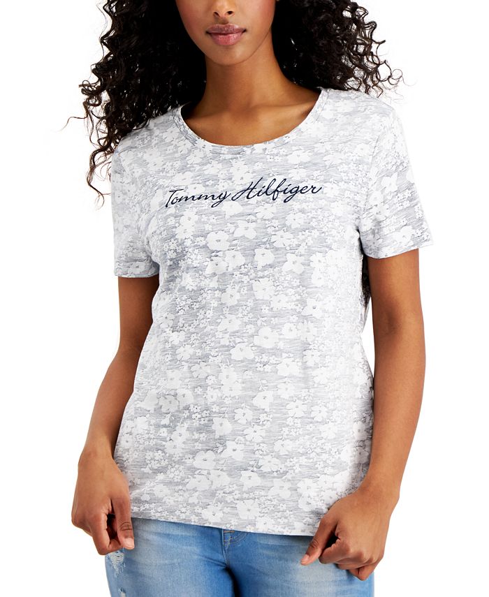 Tommy Hilfiger Embroidered Cotton T-Shirt - Macy's