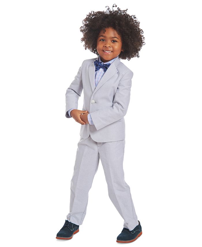 Nautica Toddler Boys 4-Pc. Gray Oxford Suit Set - Macy's