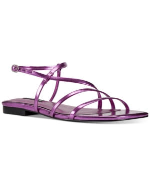 image of Nine West Mani Strappy Flat Sandals Women-s Shoes
