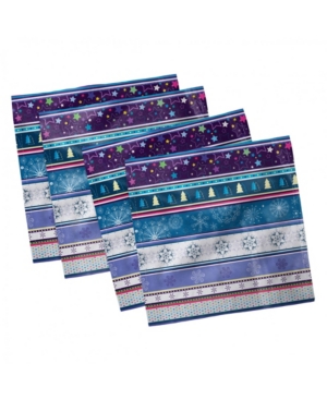 Ambesonne Striped Set of 4 Napkins 18