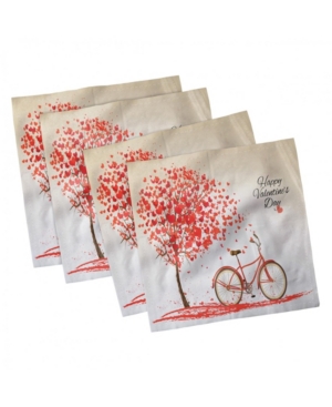 Ambesonne Valentines Day Set of 4 Napkins 18