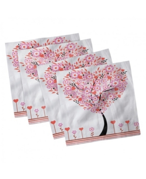 Ambesonne Valentine Set of 4 Napkins 18