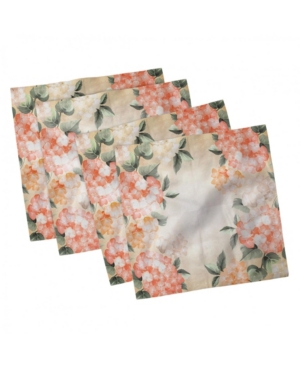 Ambesonne Floral Set of 4 Napkins 18