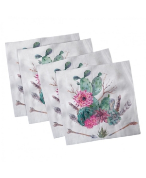 Ambesonne Cactus Set of 4 Napkins 18