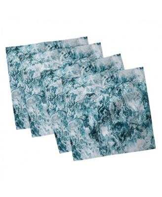 Ambesonne Marble Set of 4 Napkins, 18" x 18"