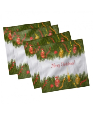 Ambesonne Christmas Set of 4 Napkins 18