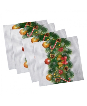 Ambesonne Christmas Set of 4 Napkins 18