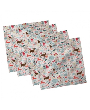 Ambesonne Christmas Set of 4 Napkins 18