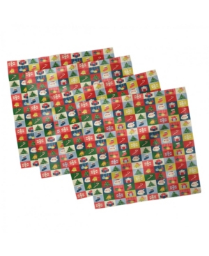 Ambesonne Christmas Set of 4 Napkins 18