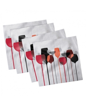 Ambesonne Wine Set of 4 Napkins 18