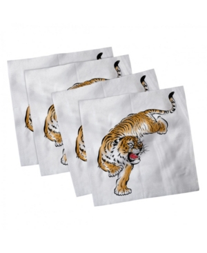 Ambesonne Tiger Set of 4 Napkins 18